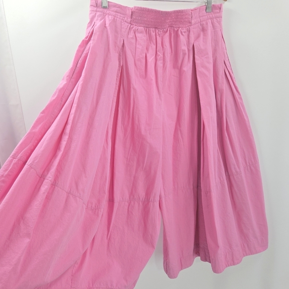 Free People Go to Town Pants I Want Candy Pink Wide Leg Cropped - Picture 8 of 15